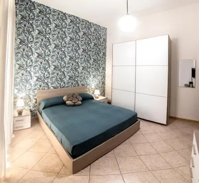 Letto o letti in una camera di Appartamento con Balcone, Porto, Isole, Centro Storico Napoli
