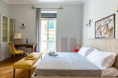 Letto o letti in una camera di Loft Monte di Dio