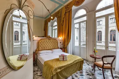 Letto o letti in una camera di B&B Art Suite Santa Brigida