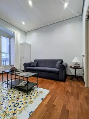 Area soggiorno di Partenope 3- Exclusive Apt. on the Naples seafront