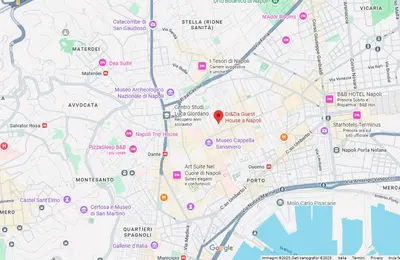 Planimetria di Napoli centro - Di&da guest house