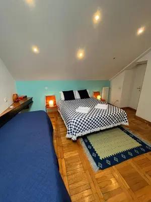 Letto o letti in una camera di B&B Attico Ventaglieri with Panoramic Terrace