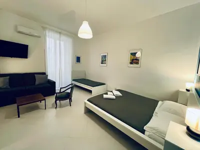 Letto o letti in una camera di Pop Santa Chiara