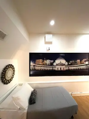 Letto o letti in una camera di Casa murales a Toledo