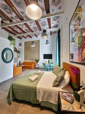 Letto o letti in una camera di Borgo Dei Miracoli
