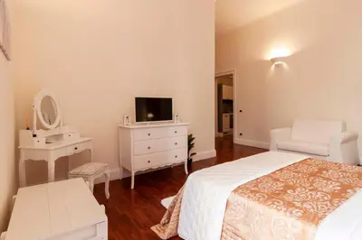 Letto o letti in una camera di Rifugio romantico a Napoli