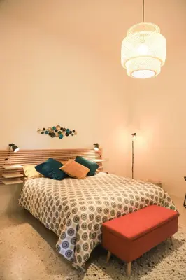 Letto o letti in una camera di Le Scalette a Santa Chiara