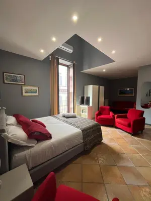 Area soggiorno di Naples Luxury Suites B&B
