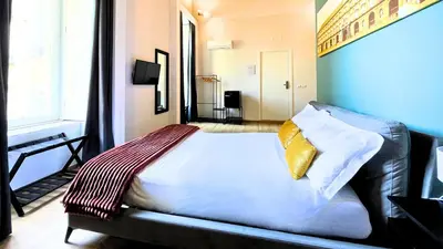Letto o letti in una camera di Palazzo Goyze
