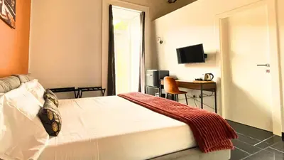 Letto o letti in una camera di Palazzo Goyze