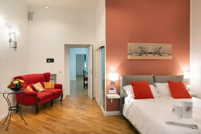 Letto o letti in una camera di Casa Corallina