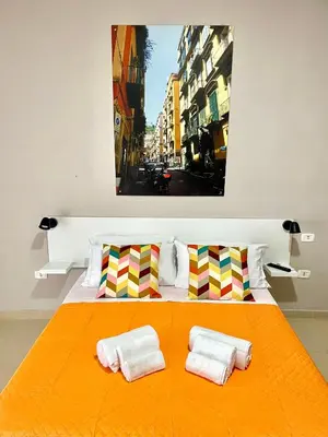 Letto o letti in una camera di Bellebbuono a Casa