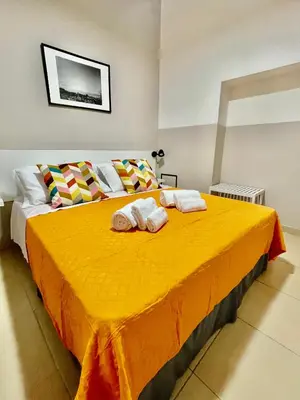 Letto o letti in una camera di Bellebbuono a Casa