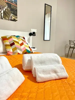 Letto o letti in una camera di Bellebbuono a Casa