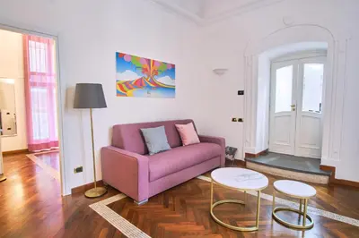 Area soggiorno di Pink Star Napoli Luxury Apartment