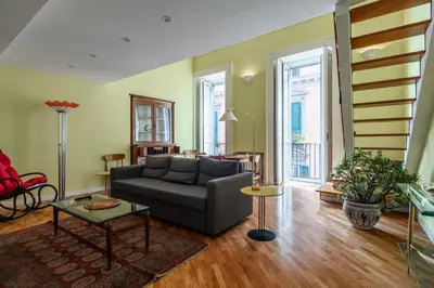 Area soggiorno di Orabon Suite By Dimorra