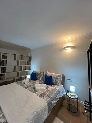 Letto o letti in una camera di Queen house