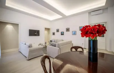 TV o dispositivi per l'intrattenimento presso Luxury apartment in Naples