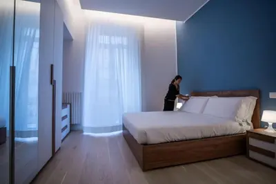 Letto o letti in una camera di Luxury apartment in Naples
