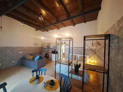 Area soggiorno di Casa Mirtilla a Mergellina
