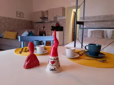 Cucina o angolo cottura di Casa Mirtilla a Mergellina