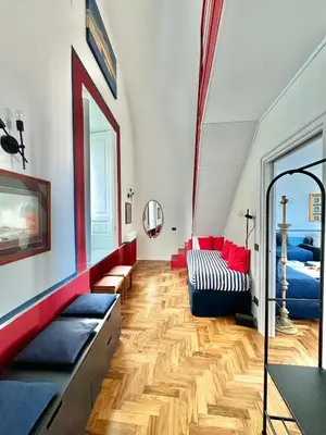 Letto o letti in una camera di ALMA de TemplarsF - stunning design home with sea view and Terrace