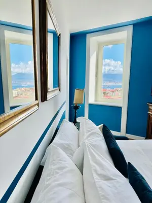 Letto o letti in una camera di ALMA de TemplarsF - stunning design home with sea view and Terrace