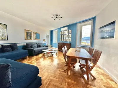 Area soggiorno di ALMA de TemplarsF - stunning design home with sea view and Terrace