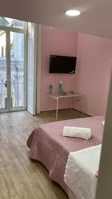 Letto o letti in una camera di Casa Gerolomini