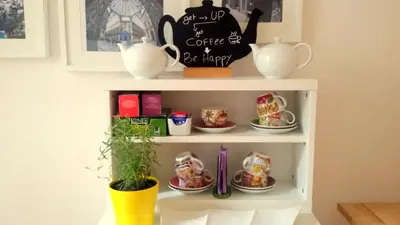 Set per la preparazione di tè e caffè presso B&B Floridiana