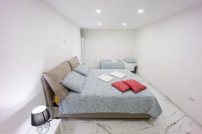 Letto o letti in una camera di MAN house
