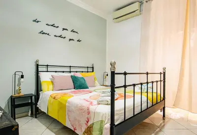 Letto o letti in una camera di Il balconcino ai Tribunali