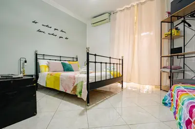 Letto o letti in una camera di Il balconcino ai Tribunali