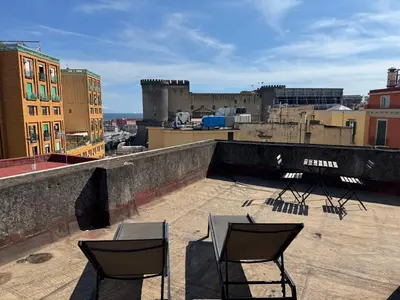 Balcone o terrazza di Amazing and central penthouse with terraces in the heart of Napoli
