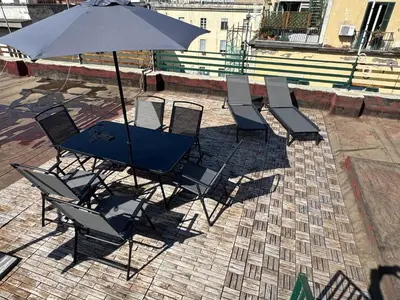 Balcone o terrazza di Amazing and central penthouse with terraces in the heart of Napoli