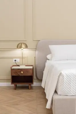 Letto o letti in una camera di La clè de la maison