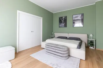Letto o letti in una camera di Marittimo Luxury Apartment con vista Vesuvio