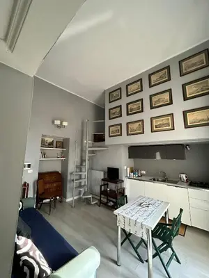 Area soggiorno di Central Charming house at Naples