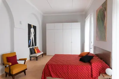 Letto o letti in una camera di Casa Ambra Contemporary Art