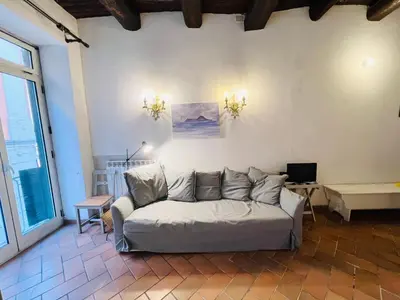 Area soggiorno di La casa di Licia a due passi da Piazza del Plebiscito