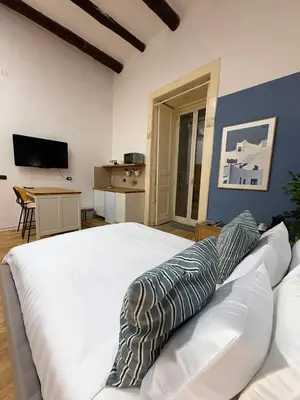 Letto o letti in una camera di Blue Rattan - Toledo