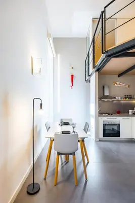 Cucina o angolo cottura di DUOMO TERRACE - Luxury Apartment with Private Parking in Naples Historic Center