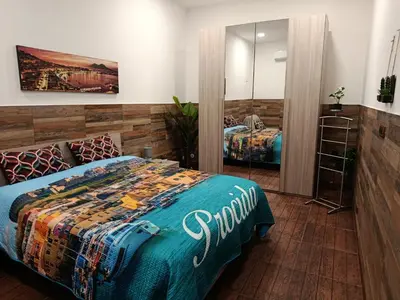Letto o letti in una camera di Casa Ametista