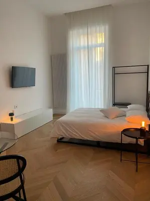 Letto o letti in una camera di Chiaia N 24