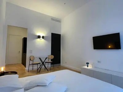 Letto o letti in una camera di Chiaia N 24