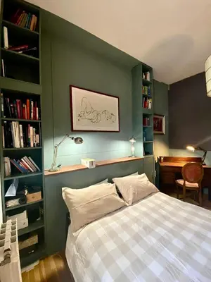Letto o letti in una camera di Casa Leopardi