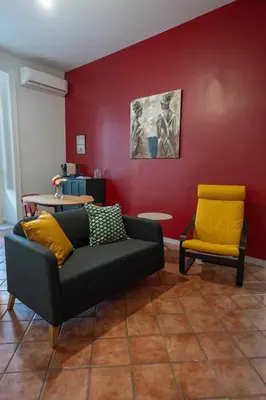 Area soggiorno di Grillo Guest House Naples