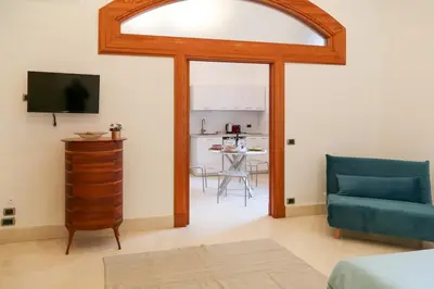 TV o dispositivi per l'intrattenimento presso Exclusive Apartment Five minutes from the Sea