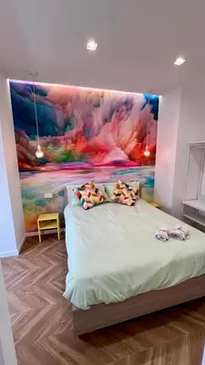 Letto o letti in una camera di B&B AllegriaNapoletana