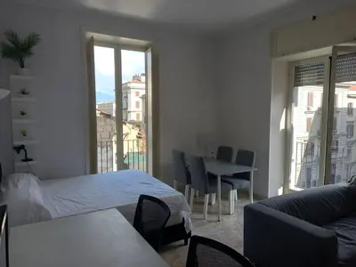 Letto o letti in una camera di Vista Mancini